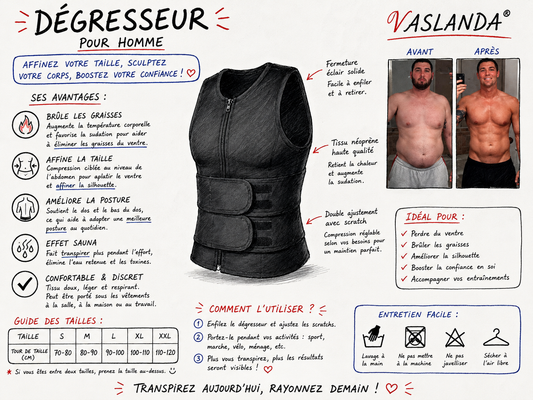 DÉGRAISSEUR HOMME – Gilet de sudation & compression